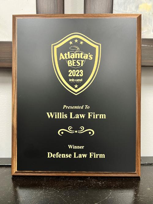 Willis Law Firm Wins Atlanta's Best 2023 for Defense Law Firm